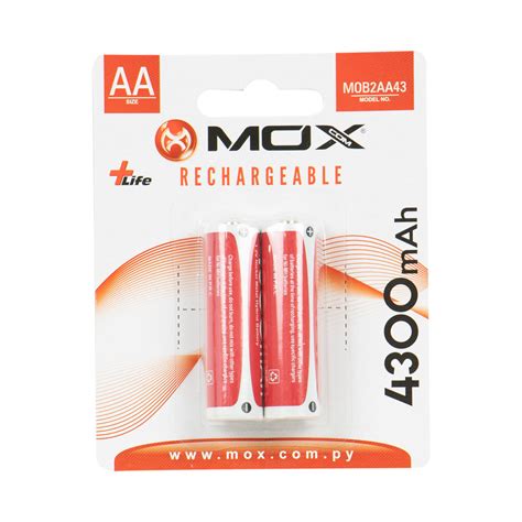 Madrid Center Pilha Mox MOB2AA43 AA 4300mAh 2 Unidades