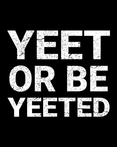 Funny Yeet Or Be Yeeted Aesthetic Meme Quote Digital Art By Frank Nguyen