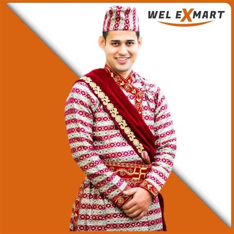 Men S Red Dhaka Daura Suruwal Set Piece Ethnic Wear Set Buy Online At