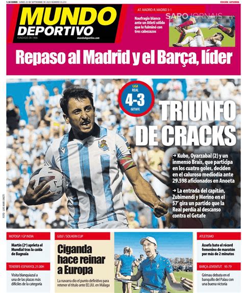 Mundo Deportivo Gipuzkoa Set Jornais E Revistas Sapo Pt