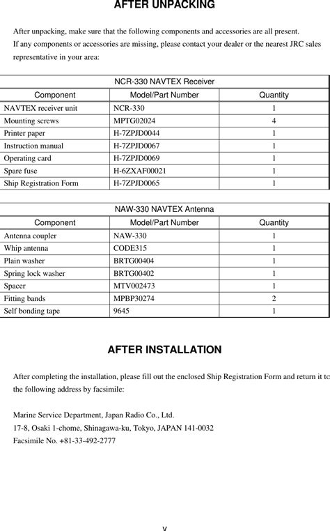 Japan Radio Co Ncr 330 Marine User Manual