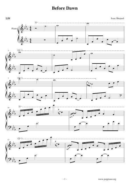 Isaac Shepard Before Dawn Sheet Music Pdf Free Score Download ★