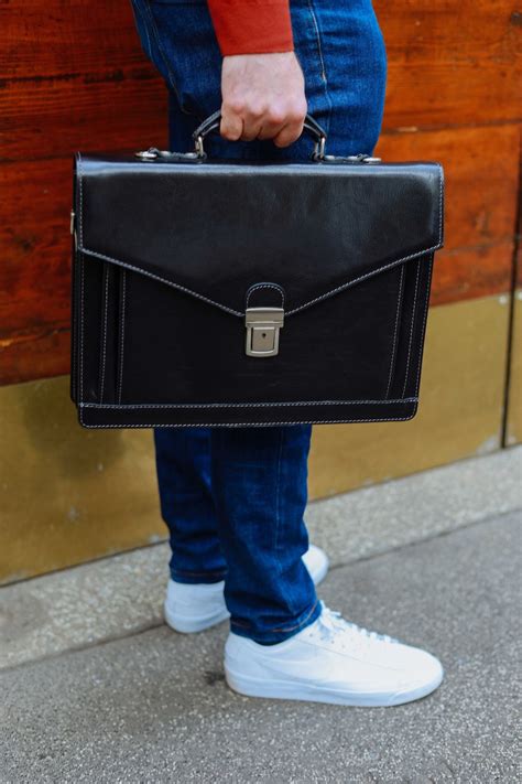 Leather Briefcase,black Leather Briefcase, Mens Leather Briefcase ...