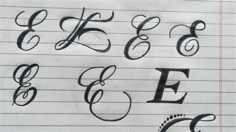 How To Write Letter E In Different Ways Alphabets E Stylish Writing