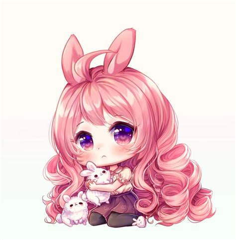 Kawaii Hat Kawaii Bunny Kawaii Chibi Cute Bunny Chibi Bunny Chibi