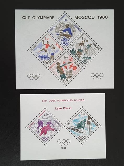 Monaco 1980 Bloc spécial Jeux Olympiques de Moscou Catawiki