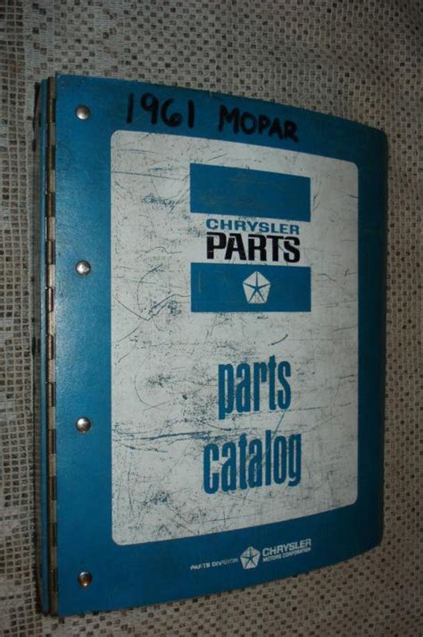 Sell 1961 PLYMOUTH CHRYSLER DE SOTO IMPERIAL PARTS BOOK ORIGINAL MOPAR