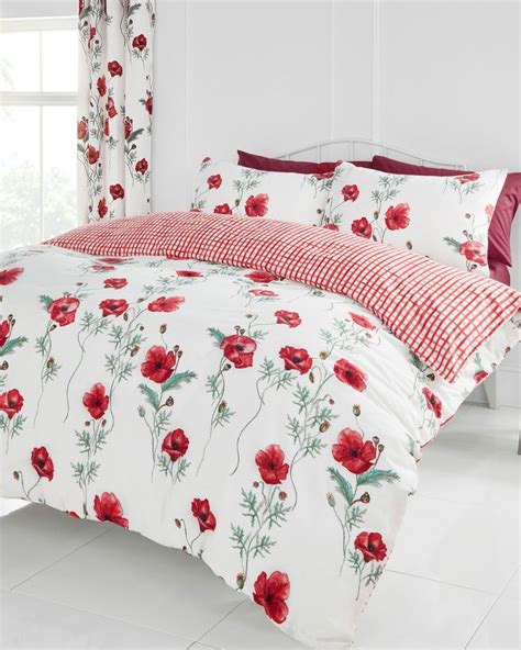 Poppies Duvet Set Duvet Sets Red Duvet Cover Room Planning