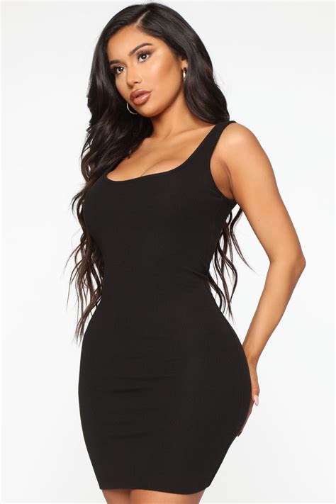 Be Irreplaceable Ribbed Mini Dress Black Fashion Nova Dresses