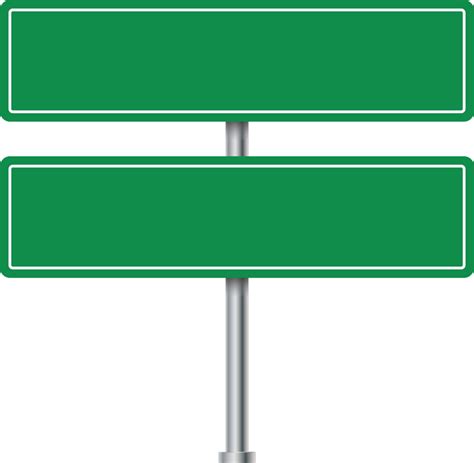 Green road sign and blank road billboard. Blank advertising billboard ...