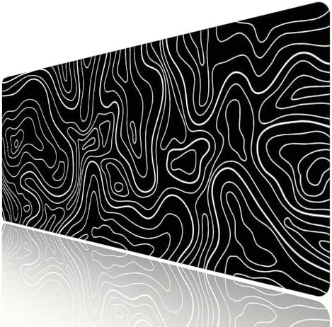 Amazon Topographic Contour Black Gaming Mouse Pad XL Topo