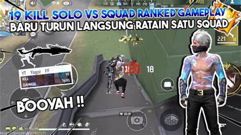 19 Kill Solo Vs Squad Ranked‼️baru Turun Langsung Ratain 1 Squad😱🔥