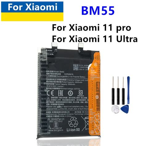 BM55 Bater A 100 Original De Alta Calidad 5000mAh Para Xiaomi Mi 11 Pro