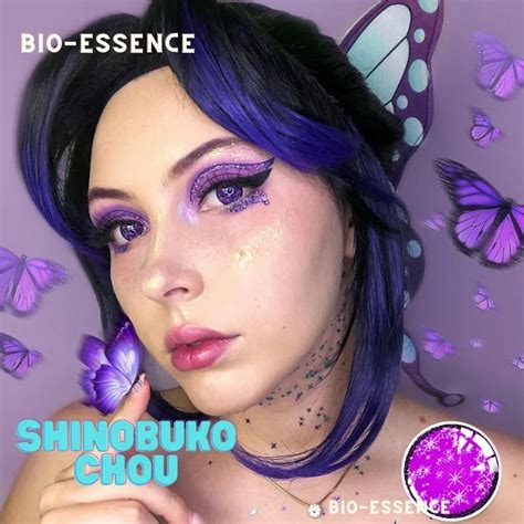 Bio Essence 1 Pair Purple Lenses Cosplay Color Contact Lenses For Eyes