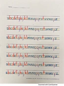 alphabet chart for letter sizing by Pedi OT | TPT