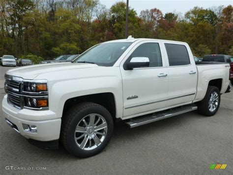 2015 White Diamond Tricoat Chevrolet Silverado 1500 High Country Crew