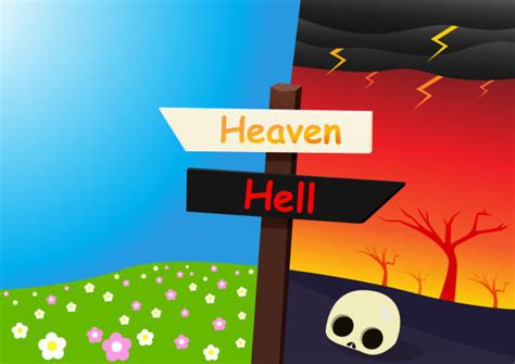 Heaven And Hell Cartoon Illustrations Royalty Free Vector Graphics