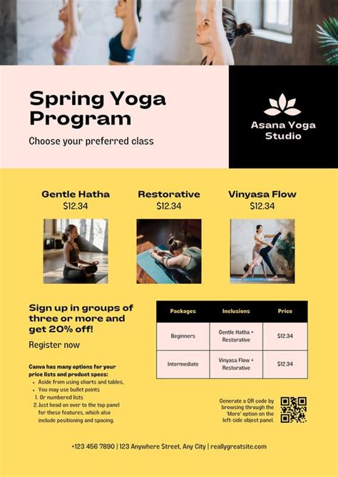 Free Customizable And Printable Yoga Flyer Templates Canva