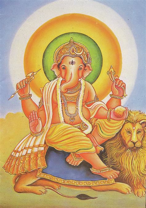 God Ganesha Heramba Ganpati Online Art Gallary Miniature Painting Of