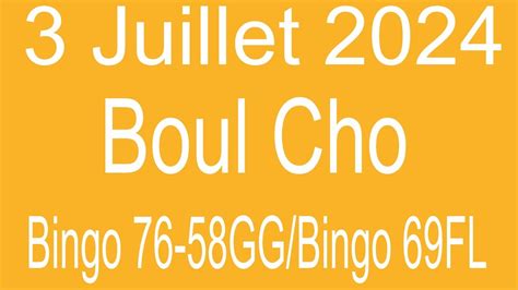 Boul Cho Pou Jodia Juillet Bingo Lo Gg Bingo Fl