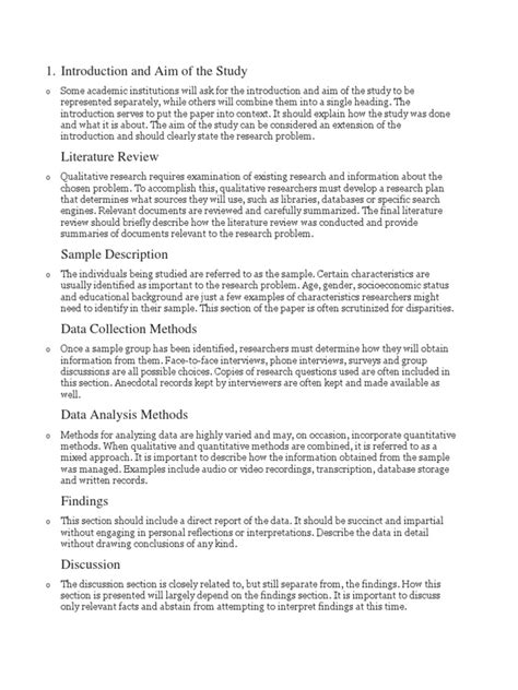 Parts Of Qualitative Research Paper Qualitative Research Evaluation