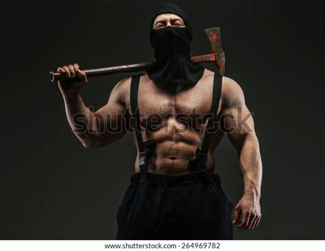 Firefighter Naked Torso Isolated On Grey Stock Photo 264969782 Shutterstock