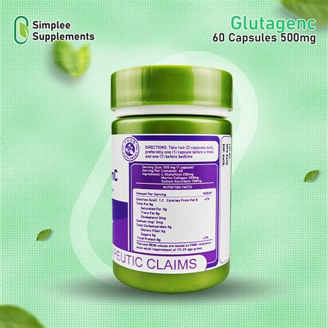 Simplee Glutagenc Whitening Capsule Supplement Shopee Philippines