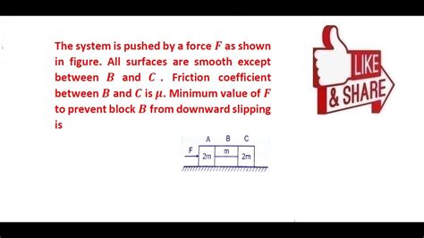 Iit Jee Mains And Advanced Block On Block Friction Problems Neet