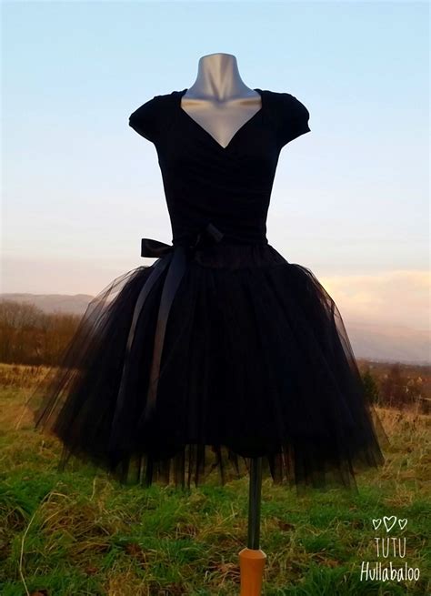 Short Tulle Skirt Black Adult