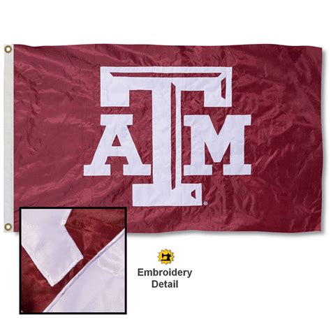 Texas A&M University Nylon Embroidered Flag - State Street Products