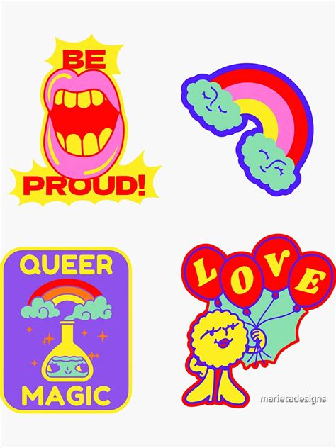 Gay Pride Lgbt Pride Month Illustrations Sticker For Sale By Marietadesigns Redbubble