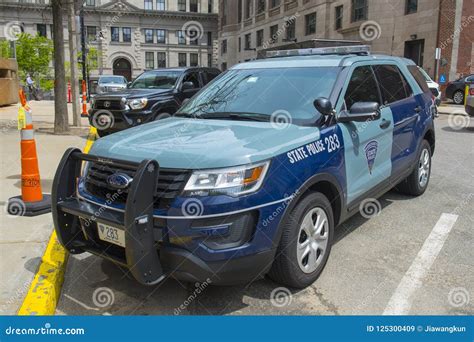 Massachusetts State Police Car, Boston, USA Editorial Stock Image ...