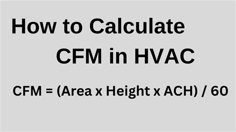 How To Calculate Cfm In Hvac Envigaurd