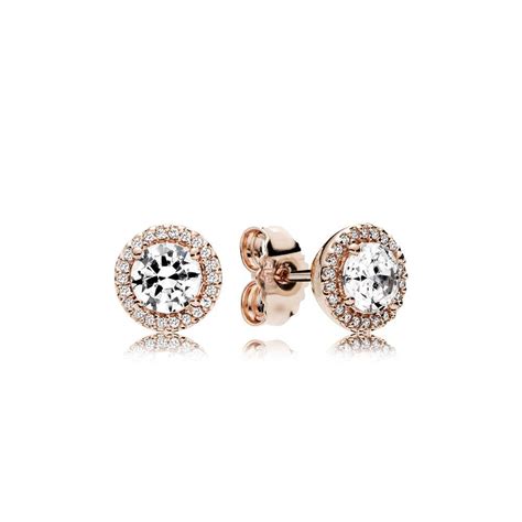 Pandora Rose Gold Classic Elegance Stud Earrings Argento.com