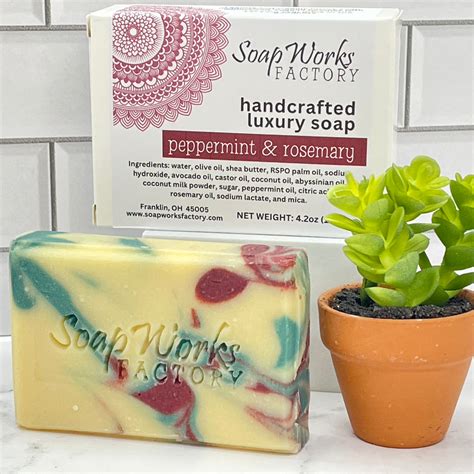 Peppermint And Rosemary Handmade Vegan Soap Soapworks Factory