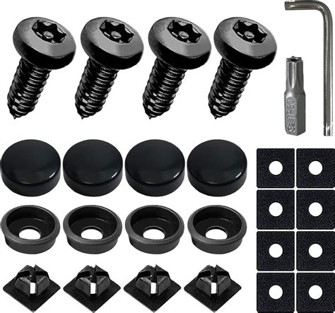 Amazon Winuerk Set License Plate Screw Kit Anti Theft License