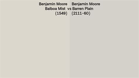 Benjamin Moore Balboa Mist Vs Barren Plain Side By Side Comparison