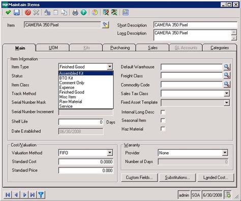 Item Types In Inventory Management In Sage Gumu Integrations