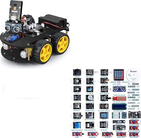 Elegoo Uno R3 Proyecto Smart Robot Car Kit Actualizado 37 En 1 Kit De Módulos De Sensores In