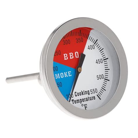 ZUARFY 2 550F BBQ Thermometer Gauge Barbecue Grill Wood Smoker