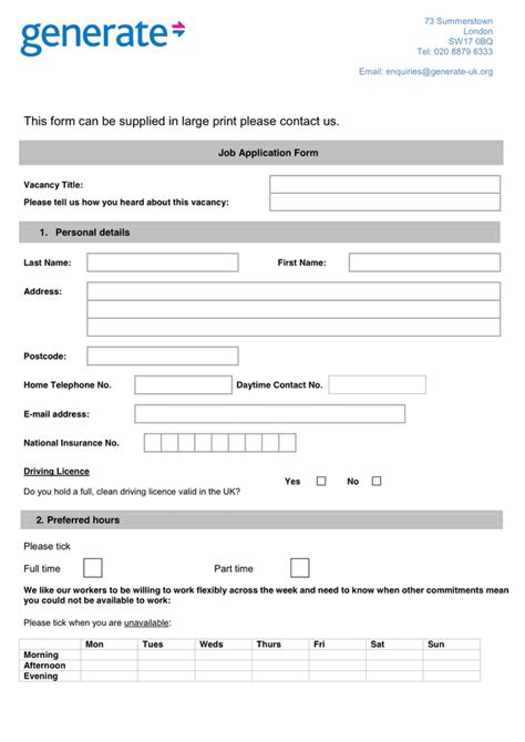 Application Form For Job Word Format At Ganaddisynblog Blog