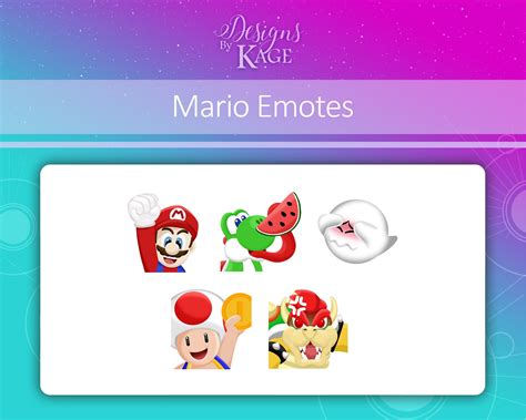 Nintendo Mario X5 Emotes for Twitch and Youtube - Etsy