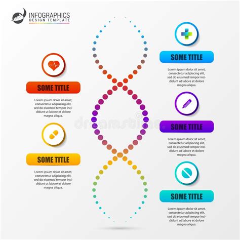 Infographic Template with DNA Structure. Science Concept Stock Vector ...