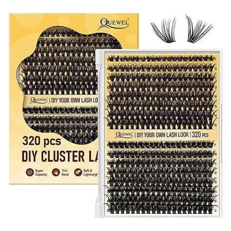 Quewel Lash Clusters 320pcs Cluster Lashes 35d 45d D Curl Lash Clusters