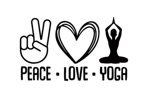 Premium Vector Peace Love Yoga