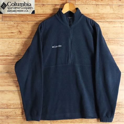 【目立った傷や汚れなし】2jk628 2 Columbia コロンビア ハーフジップ プルオーバー フリースジャケット 刺繍ロゴ