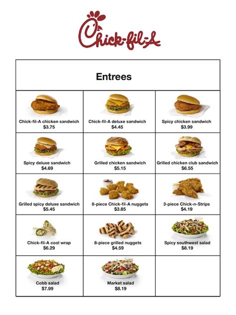 Chick-Fil-A Menu | Ambiki