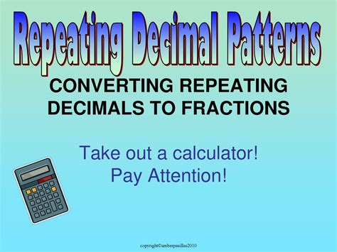 Repeating Decimal Patterns Ppt Download