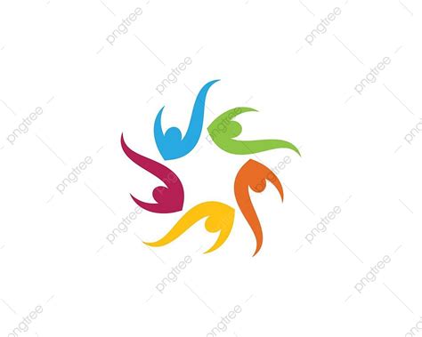 Community Logo People Icon Together Template Concept Vector PNG And