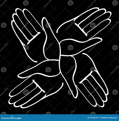 Minimal Hands Together Symbol Vector | CartoonDealer.com #74124086